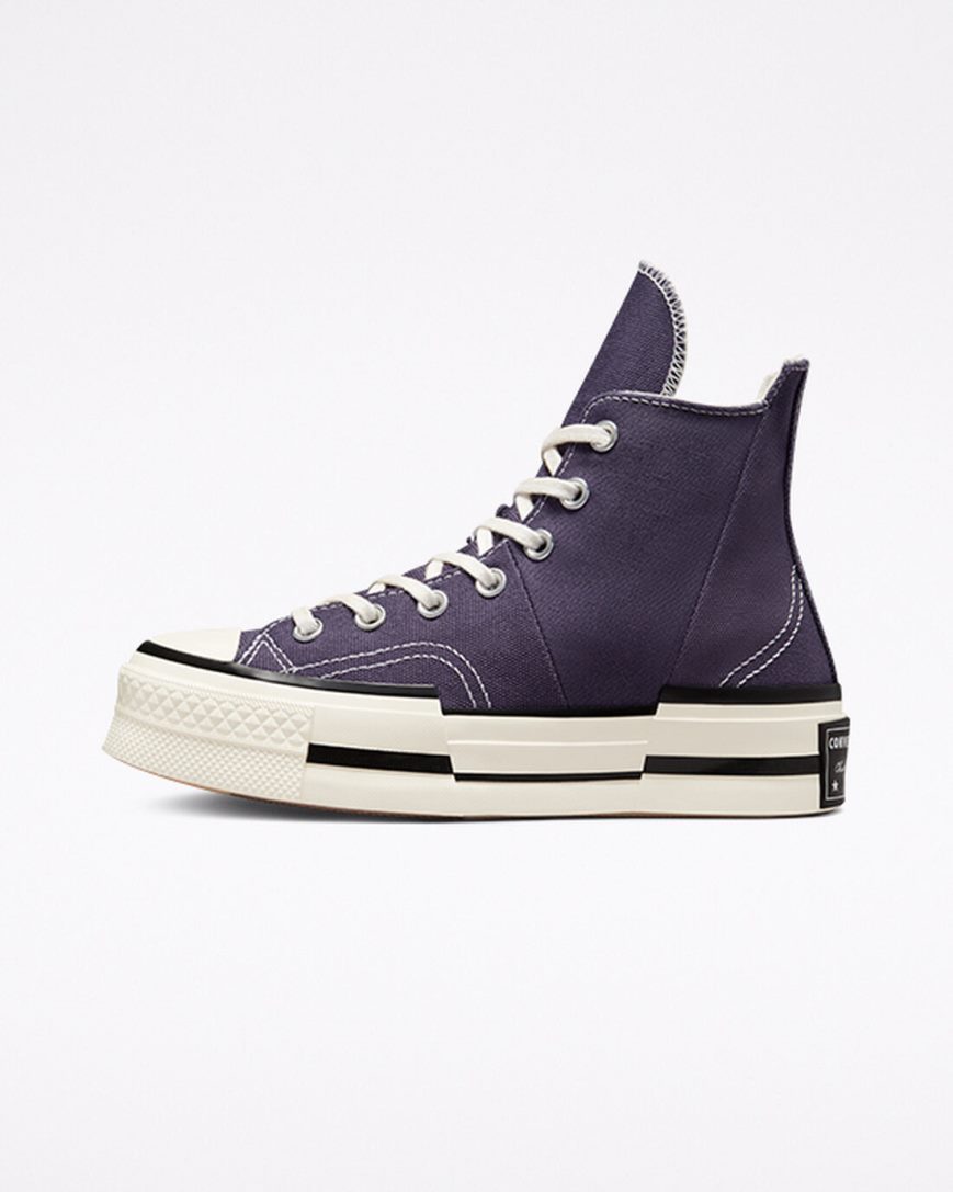 Men's Converse Chuck 70 Plus High Top Shoes Purple / Black | AU E04C6D